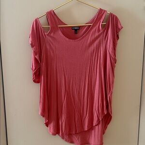 Express Flowy Cold Shoulder Top